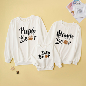 เสื้อสเวตเตอร์แขนยาวสำหรับแม่และลูกสาวลูกชายเสื้อผ้ากีฬาแบบเข้าชุดสำหรับครอบครัวฤดูใบไม้ร่วงฉลากส่วนตัว - Product Image 2