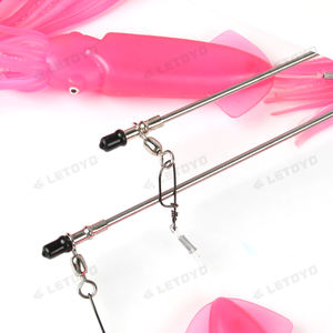 LETOYO Leurres de pêche à la traîne artificiels souples de 9 ''avec barre d'épandage pour la pêche au thon en eau de mer - Product Image 4