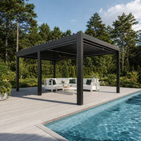 Pergola motorisée en aluminium de qualité supérieure pour jardin, personnalisable en taille