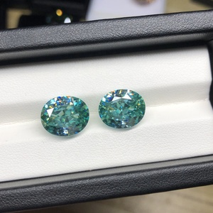 Moissanita Suelta de Corte Ovalado, Color Azul Aguamarina Natural, Corte Hielo Triturado, Tamaño Grande, 10-100 Quilates, Alta Calidad Personalizada - Product Image 3