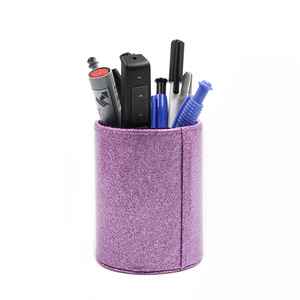 Porte-stylos créatif en cuir coloré, organiseur de cosmétiques de bureau, porte-stylos scintillant (Dropshipping disponible) - Product Image 3