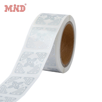 Etiquetas adhesivas RFID papel Uhf M4QT Chip 3D omnidireccional pasivo 6C protocolo etiqueta RFID para almacenamiento almacén ropa lino