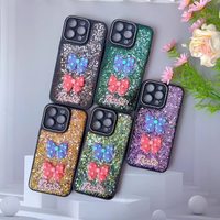 Coque de téléphone personnalisée avec colle pailletée, coque de téléphone souple en TPU pour tous les types de téléphone
