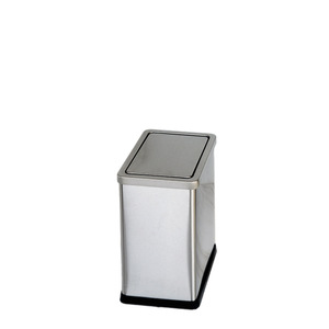Cubos de basura rectangulares de acero inoxidable con tapas basculantes, sin tapa, ignífugos, aptos para KTV y cocinas. - Product Image 3