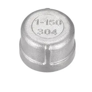 304 Stainless Steel Pipe End Cap Fitting 1 NPT Female Thread Plug