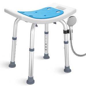 Chaise de douche en alliage d'aluminium Concord 48,8x42,5x26,5 cm, siège réglable antidérapant pour la sécurité dans la salle de bain - Product Image 1