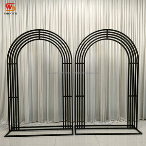 SMOOTH 2024 NEW Black Metal <b>Backdrop</b> <b>Stand</b> Wedding Arch <b>Stand</b> Black for Wedding Decoration - Product Image 1
