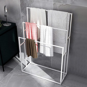 Jh-mech-estante de almacenamiento de 3 niveles para el suelo de la <span class=keywords><strong>piscina</strong></span>, <span class=keywords><strong>toallero</strong></span> de Metal de pie para el baño - Product Image 3