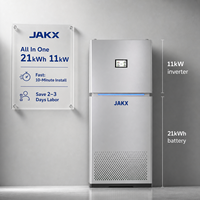Système de Stockage d'Énergie Solaire Tout-en-un JAKX 21kWh 11kW au Lithium Fer Phosphate, Couplage AC/DC, pour l'Égalisation des pics de consommation, Fabricant