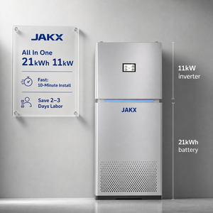 Sistema de Almacenamiento de Energía Solar JAKX Todo en Uno 21kWh 11kW Litio Hierro Fosfato AC DC Acoplado para Red Eléctrica con Reducción de Pico de Carga Fabricante - Product Image 1