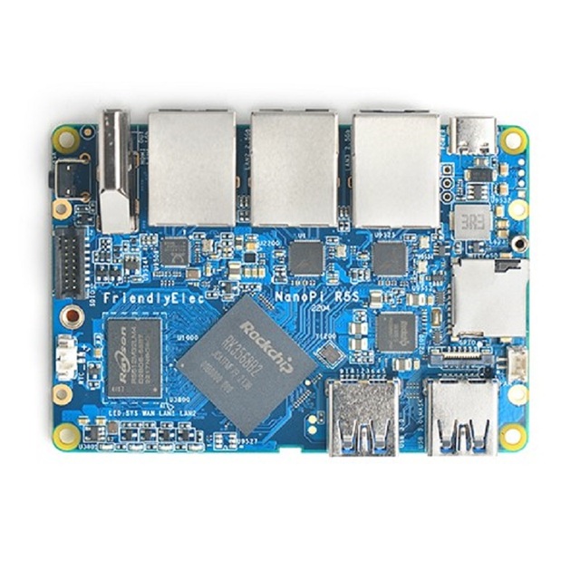 HOT Sales Youyeetoo NanoPi R5S 4GB 0.8T NPU Rockchip RK3568 Quad-core 2.0GHz SBC Mini Router Development Board Mali-G52 GPU