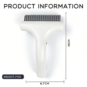 Brosse de toilettage pour animaux de compagnie améliorée, auto-nettoyante à une touche, pour chats et chiens à poils longs - Product Image 2