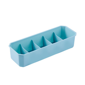 Clothing Organizer Rectangular Plastic Grid <b>Storage</b> <b>Box</b> Open Top With Compartments For Underwear And Socks <b>Drawer</b> Organizers - Product Image 5