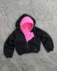 Yingling เสื้อฮู้ดโอเวอร์ไซส์ผ้าคอตตอน600gsm ฮู้ดทรงหลวมแบบรูดซิปเสื้อครอปแบบสั่งทำสำหรับผู้ชาย - Product Image 2