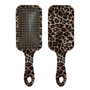 Wanmei personalizzato stampa leopardo pettine spazzola per capelli per donne taglio capelli salone pettine - Product Image 5