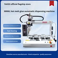 Distributeur de colle thermofusible robuste 300ML à chauffage automatique, double plateforme à quatre axes pour tôles, pulvérisation de revêtement PUR personnalisée