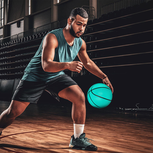 Pallone da <span class=keywords><strong>basket</strong></span> in PU taglia 7, blu, da competizione, per uomo, adulto, ragazzo, resistente all'usura e antiscivolo, per esterni, professionale - Product Image 2