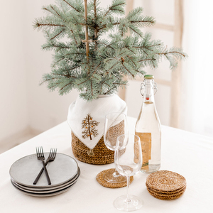 Pháp khách sạn sang trọng đám cưới bán buôn tùy chỉnh mô hình Thêu ĐụC Khăn trải bàn lanh tinh khiết Khăn ăn - Product Image 5