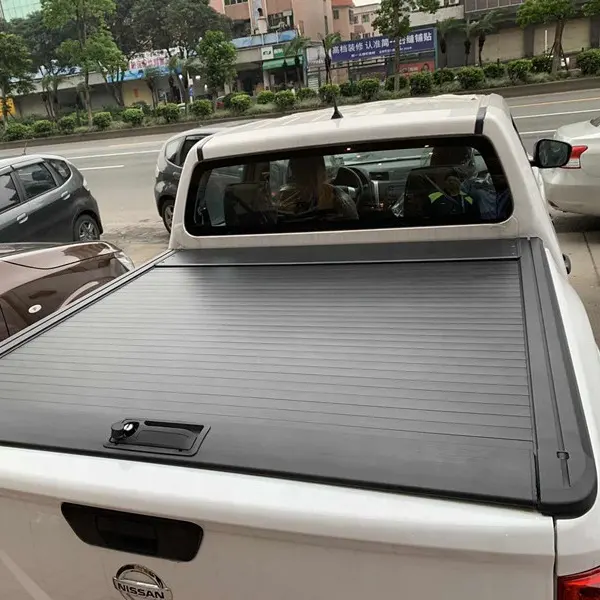 Penutup Tonneau aluminium dapat ditarik penutup kasur truk Pickup penutup Tonneau