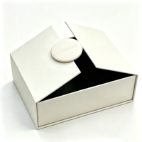 Boîte cadeau rigide pliable personnalisée avec logo en feuille d'or, en carton rigide de luxe, auto-érectible, à double porte magnétique, recyclée