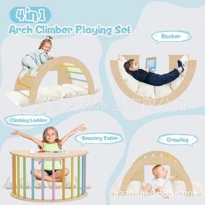 Arco de Madera para Escalar, 90x50x50cm, Multifuncional, para Niños, Parque Infantil Interior - Product Image 1