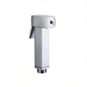 Pommeau de douche carré en laiton chromé, hauteur 18 cm, largeur 3,5 cm, longueur 7 cm, pour salle de bain - Product Image 3