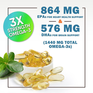 Gélules d'oméga 3, d'huile de poisson, d'EPA et de DHA de haute qualité, marque privée, HAUTE ABSORPTION, favorisent la santé des articulations et de l’esprit. - Product Image 3