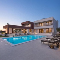 Villas préfabriquées de luxe modernes en acier léger avec plans duplex, garantie 5 ans, certifiées ISO9001, MARS