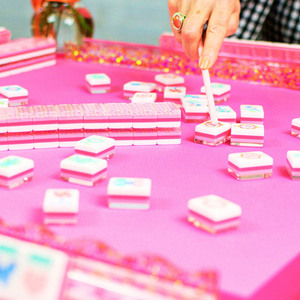 Wholesale Luxury Foldable 160-Piece Acrylic American Mahjong Set 4Layer Cartoon Pattern for Family <b>Entertainment</b> Travel Games - Product Image 4