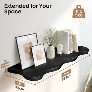 <b>Wall</b> <b>Mounted</b> Irregular Floating <b>Shelf</b> For Bedroom Living Room Decor Display - Product Image 4