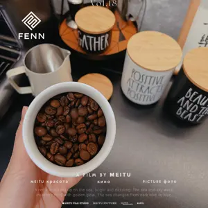 Modern Kitchenware White Black Coffee Tea Jar Porcelain Canister Sets Ceramic Storage Jar With Airtight Seal Wooden Lid