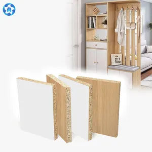 Placas de melamina folheadas de madeira para móveis, painel de partículas exteriores de 9mm, ecológico, grau E1 1830*2440