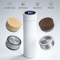 Cadeau d'entreprise, thermos intelligent avec affichage de la température LED, 500 ml, en acier inoxydable, gourde isotherme, logo personnalisé, vente en gros, tasse promotionnelle