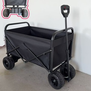Cơ giới có thể gập lại Wagon cắm trại bãi biển Wagon giỏ hàng nhiệm vụ nặng nề ráp tiện ích giỏ hàng Xe đẩy điện gấp giỏ hàng - Product Image 1