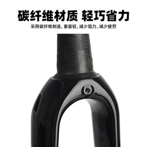 Horquilla de bicicleta de carretera Bolany de fibra de carbono completa 700C rígida con eje para ciclismo - Product Image 2