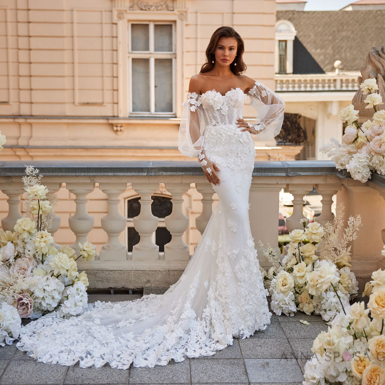 long sleeve lace dress short Short Lace Off Shoulders Wedding Dress Short Prom Dress with Sleeves main image 0