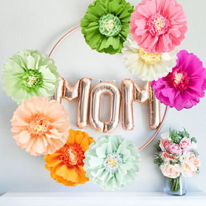 DAMAI grandes fleurs en papier Pastel fête arc-en-ciel décorations de fleurs artisanales pour la fête du printemps mariage décor d'<span class=keywords><strong>anniversaire</strong></span> en plein air - Product Image 3