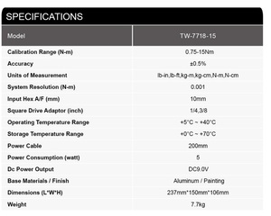 Testeur de clé dynamométrique numérique portable Haute précision Application industrielle Garantie 1 an Support personnalisé - Product Image 6