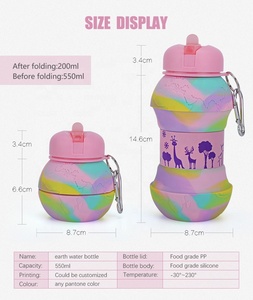 Unique Design Leak proof Portable Collapsible Travel Globe Kids Drinks Bottles - Product Image 5