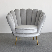Meubles de salon modernes Fauteuil de canapé en velours multicolore avec pieds dorés