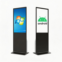 32 43 50 65 İnç Ayaklı Dijital Tabela LCD Ekran Android Dokunmatik WiFi Metro Alışveriş Merkezi Reklam Ekranı