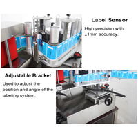 HZPK TRLM-120A Machine d'étiquetage automatique de table pour bouteilles rondes en verre, plastique, cosmétiques, eau, boissons, miel, rouleaux d'étiquettes
