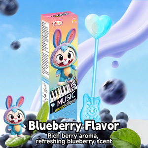 Bonbons sucettes musicales aromatisées naturellement à la fraise, saveur fruitée, sonore et ludique - Product Image 2