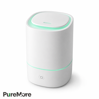 Mini humidificateur d'arômes USB portable avec anneau LED doux et bouton à une touche pour chambre, bureau, voyage, bureau à domicile, diffuseur d'arômes
