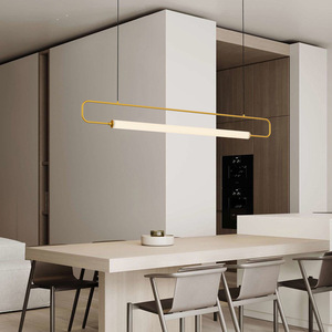 Lampu gantung kristal Nordik gaya Modern, lampu gantung ruang makan dalam ruangan, dekorasi rumah, instalasi AC langit-langit - Product Image 3