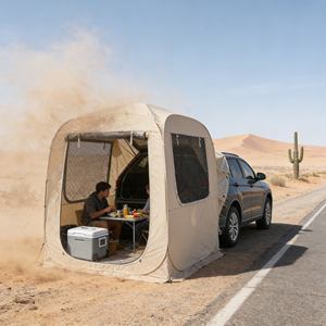 Tente de camping familiale haut de gamme avec grand auvent et <span class=keywords><strong>annexe</strong></span> de salle de séjour avec moustiquaire pour un espace de vie extérieur amélioré - Product Image 1