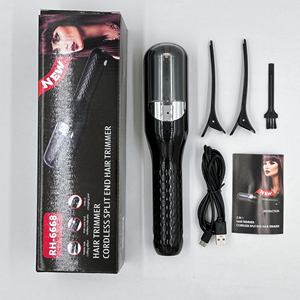 Tondeuse à cheveux Rechargeable sans fil professionnelle étanche <span class=keywords><strong>coupe</strong></span>-cheveux de voyage à extrémité fendue lame en acier inoxydable multifonction - Product Image 3