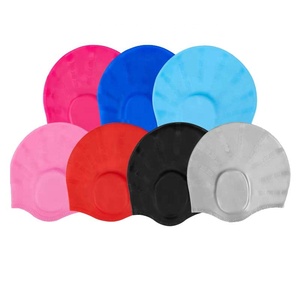 Casque de bain imperméable compétition professionnelle 3D <span class=keywords><strong>oreille</strong></span> protéger bonnet de bain en silicone - Product Image 3