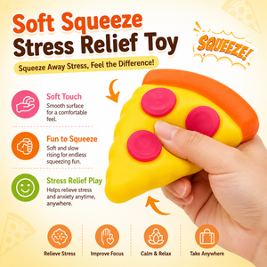 Pizza <b>Squishy</b> Stress Relief Toy Soft Squeeze Novelty Gift Toy - Product Image 3