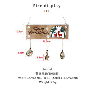 New Creative <b>Christmas</b> <b>Tree</b> Decorations New Year Holiday Party Decorations DIY Door Hanging <b>Christmas</b> <b>Wooden</b> Crafts Decor - Product Image 6